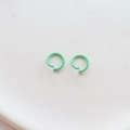 Mint green matte lacquer open jump rings for DIY jewelry and keychain accessories - Mint Green