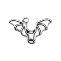 Fledermaus-Anhänger aus silberfarbenem Metall für DIY-Schmuck und Bastelprojekte - 1 Stück / Kleine Fledermaus Silber (15x24mm)