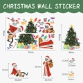 Set de pegatinas navideñas con Papá Noel, árbol y dimensiones detalladas de diseño - Estilo de Navidad de Calavera