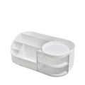 White desk organizer with transparent drawers for cosmetics and skincare storage - Medium (No Mirror) / White