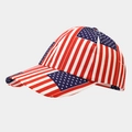 Detailed close-up of American flag pattern stitching on kids baseball cap - USA Flag Style (1#)