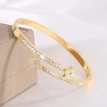 【145】golden Four-leaf Flower Pile Of Diamonds