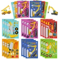 Construction vehicle DIY face stickers for kids with trucks and excavators set - Engineering Vehicle Series