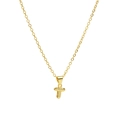 18k gold plated brass balloon style letter T pendant necklace on white background - Letter T