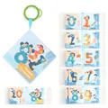 Washable baby cloth book with green hanging ring featuring colorful number cognition patterns - Numbers Theme (NO.DC9712-1)