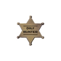 Vintage bronze hexagonal star badge with DILF HUNTER engraving for suit decor - Bronze-DILF HUNTER
