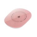 Pink oval electric cup warmer with heating area indicators and safety icons - Single Coaster (3-Speed/USB) / Pink
