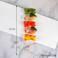 Modello di spiedini di pesce e peperoni alla griglia realistici lungo 25cm peso 70g - Grande Spiedino Barbecue - Peperone Verde e Pezzi di Pesce