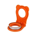 Oranger Bären-Sandwich-Versiegeler und Ausstecher mit Edelstahl-Ringform - Orange