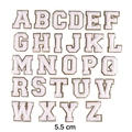 5.5cm White Chenille Alphabet Set 26pcs