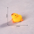 Glow-in-the-dark yellow capybara resin figurine, measuring 1.8cm height by 2.4cm length - Solid Orange-Crawling