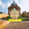 Resin Oxford University Radcliffe Camera fridge magnet souvenir with bold Oxford text - Oxford University UK