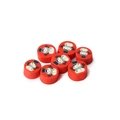 Round red polymer clay Christmas snowman beads for DIY handmade jewelry crafts - Red Snowman