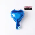 5-inch metallic deep blue heart-shaped foil balloon for festive party decorations - 5-inch Heart Blue