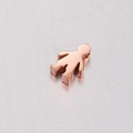 Ciondolo ragazzo in acciaio inossidabile oro rosa lucido per creazione gioielli fai da te - Oro Rosa