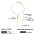 Tabella taglie dettagliata per collana a tre strati in acciaio inossidabile con stella marina - Stile Stella Marina Perla a 3 Strati (JDN0103008)