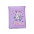 Lavender purple trifold wallet with rabbit emblem and contrast stitching for women - Purple Lolita Rabbit