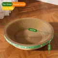 Oval cardboard cat scratcher in Tiffany green, small size 45cm for cats under 5kg - Small Circle / 45x45x18cm/Up to 5kg / Dian Green