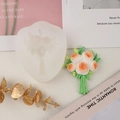 Silicone flower bouquet mold for DIY plaster candles and chocolate cake decorations - Calla Lily Bouquet Style (B51) / 3# - Translucent - B51