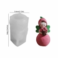 DIY silicone mold for 9.4cm fairy angel figurines with wings and flower pot - Elf Holding Flower Pot