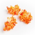 Artificial hydrangea flower petals in orange gradient finish for DIY hair accessories - Orange