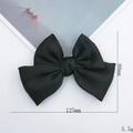 Lazo de tela negra hecho a mano para accesorios de bricolaje, tamaño 125 mm x 88 mm - K031 Lazo Negro