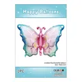 79x52.5cm Farbverlauf blau Schmetterling Folienballon für Geburtstagsparty Deko, 1 Stück - Blauer Verlauf Schmetterling
