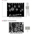 Christmas reindeer wall sticker with Merry Christmas text for window display 70x50cm - Reindeer Snowflake White-XH7243
