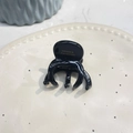 Close-up of black acetate octopus hair claw with gold France Handmade logo on ceramic - Thickened 5-Teeth Claw (Approx. 4.6cm) / Black