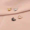 Mini whale pendants in gold, silver, black, and rose gold finish for DIY jewelry making - Whale (5#)