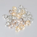 Hollow heart CCB plastic beads in silver, gold, and rose gold for DIY jewelry making - Heart-11*12mm / Gold