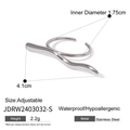 Long Wave Adjustable Style(JDRW2403032-S) Silver