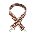 Ethnic style woven shoulder strap with red geometric pattern and gold metal hooks - Ethnic Style 8