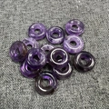 Natural amethyst donut stone beads with polished purple finish for jewelry making - Amethyst 1PC