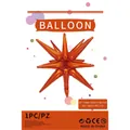22 inch orange explosion star foil balloon for party decorations 45x55cm single pack - Orange