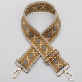 Ethnic style geometric diamond patterns replacement strap for crossbody bags with gold hardware - No. 455 / Silver Hook