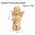 Golden praying little angel spinning candle holder accessory for romantic home decor - Praying Little Angel (Boy/Gold)
