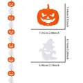 Kit de pancartas de fieltro de Halloween con 6 calabazas naranjas y 6 fantasmas blancos - Fieltro / Calabaza Naranja y Fantasma Blanco