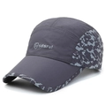 Breathable quick-dry dark grey sports baseball cap with camouflage accents and laser-cut vents - Adjustable / Dark Gray
