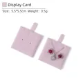 Pink velvet jewelry display cards in square shape for earrings and necklace sets - Jewelry Liner Card / 5.5*5.5cm / Pink