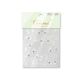 White rose crystal nail art stickers with iridescent diamond accents for manicures - Crystal Rose and Snake Style (MS675)