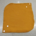 Ginger yellow muslin gauze baby bib with natural crinkle texture and white snaps - Ginger Yellow (21#)