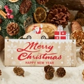 Wooden Merry Christmas sign featuring Santa and sleigh for festive door or wall decoration - Santa in Car Sign (22*13cm)