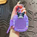 Purple Kuromi themed mini bead drawing board keychain accessory with purple chain - Sanrio Ball Chart - Kuromi