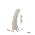Beige velvet necklace display stand 20cm height for jewelry storage and showcase - Curved Bracelet Stand