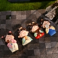 Set mit 4 traditionellen chinesischen Damenfiguren in bunten Kostümen als Deko - Kühlschrankmagnete 4er-Set
