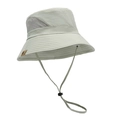 Light mint green sun hat with quick-dry fabric and adjustable black drawstring - Light Green