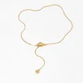 Collar de cadena de serpiente de acero inoxidable dorado con colgante de bola y cierre OT - Dorado