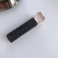 Hair root volumizing clip with black velcro and pink plastic clamp for women styling - 1 Pc / Black