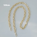 Close-up of 120cm polished gold metal chunky chain strap with sturdy lobster clasps - Split Ring / 120cm
